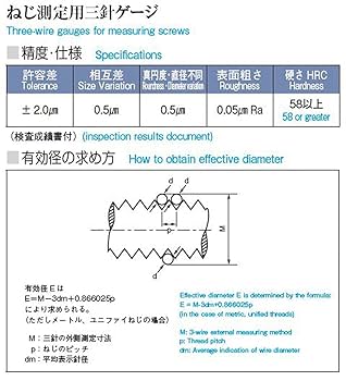 Amazon | アイゼン ねじ測定用三針ゲージ TW-03 | ゲージ